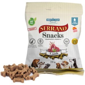 Λιχουδιές σκύλου Serrano σε μικρές μπουκιές με αρνί 100gr