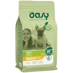 Ξηρά τροφή σκύλου  OASY DRY DOG LIFESTAGE ADULT CHICKEN SMALL 3KG + Δώρο κονσέρβα OASY