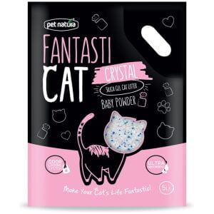 Κρυσταλλική άμμος υγιεινής γάτας FantastiCat - Άρωμα Baby Powder 2kg/5ltr